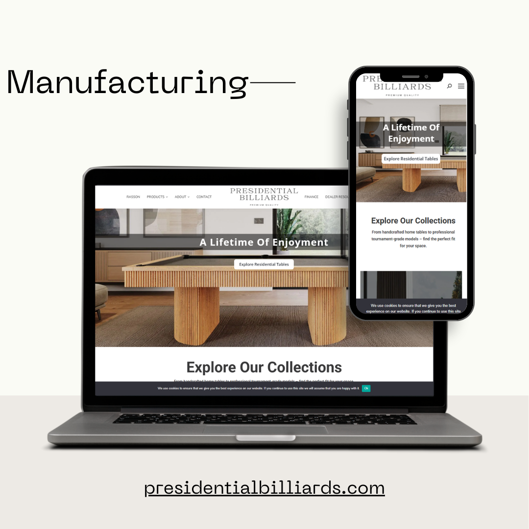 Presidential Billiards — eCommerce